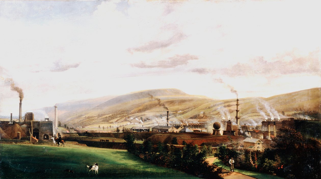 Industrielt landskap, Wales, 1800-tallet av Penry Williams