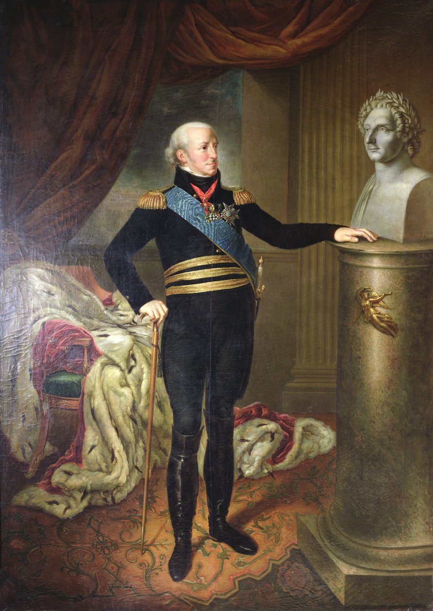 Carl XIII av Sverige (olje om bord) av Per Krafft
