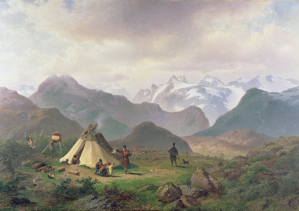 Motiv fra Kvikkjokk, 1862 av Per Daniel Holm