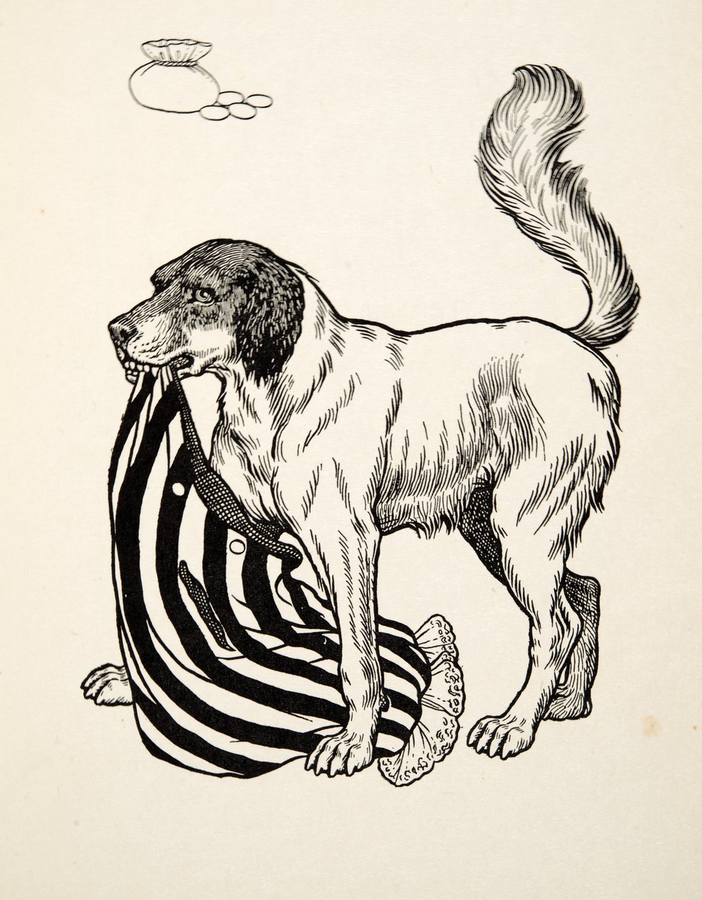 A Good FINder, fra A Hundred Anecdotes of Animals, pub. 1924 (gravering) av Percy J. Billingshurst