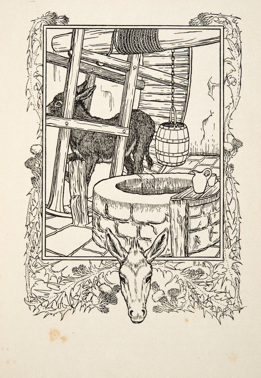 Drawing Water, fra A Hundred Anecdotes of Animals, pub. 1924 av Percy J. Billingshurst