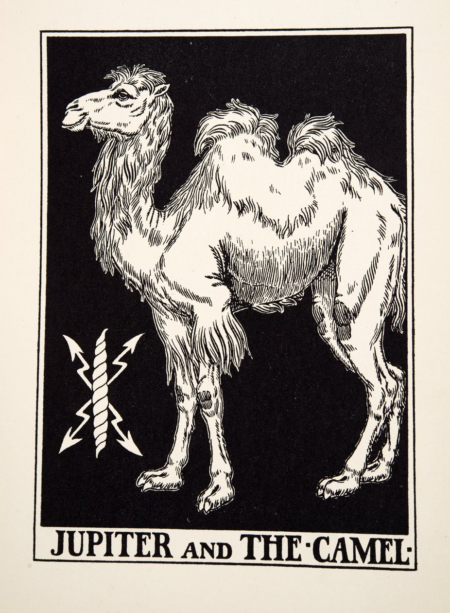 Jupiter and the Camel, fra A Hundred Fables of Aesop, pub.1903 av Percy J. Billingshurst