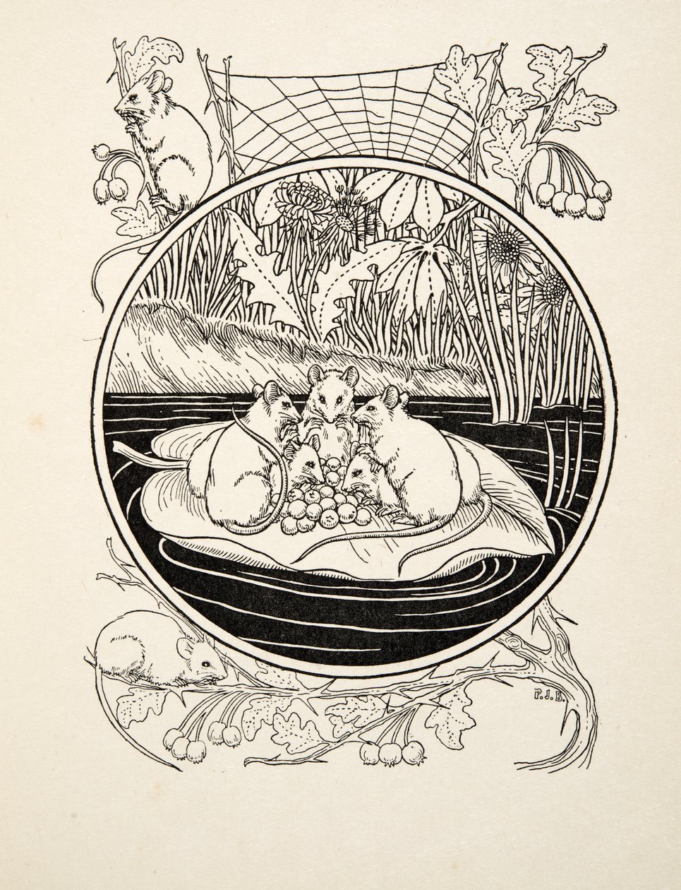 Mus som navigatører, fra A Hundred Anecdotes of Animals, pub. 1924 av Percy J. Billingshurst
