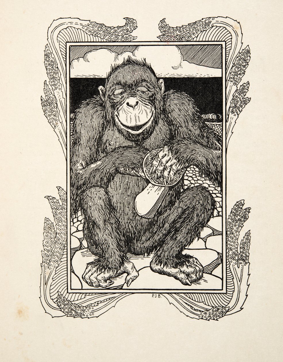 Oyster Opening, fra A Hundred Anecdotes of Animals, pub. 1924 av Percy J. Billingshurst
