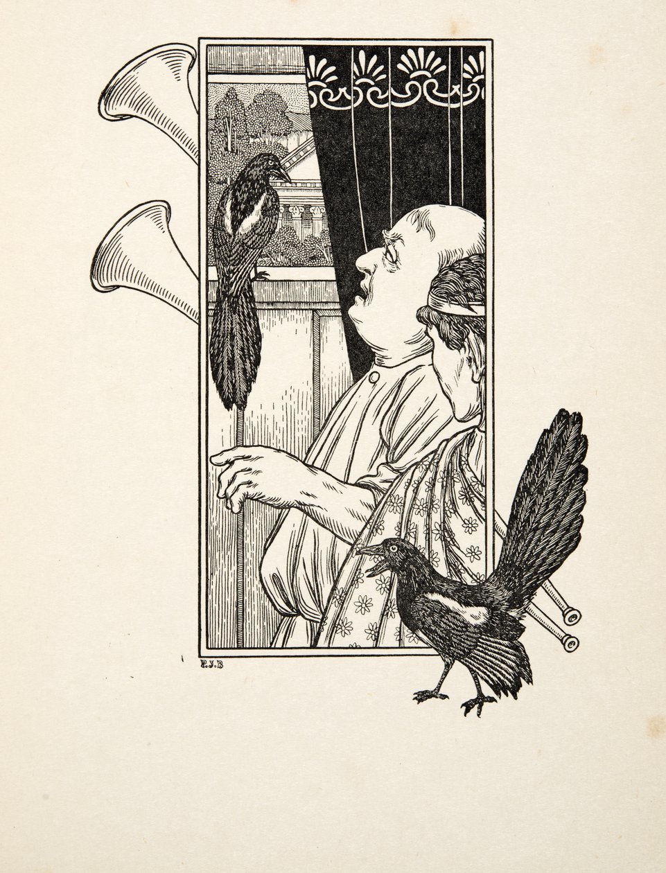 Studerer, fra A Hundred Anecdotes of Animals, pub. 1924 av Percy J. Billingshurst