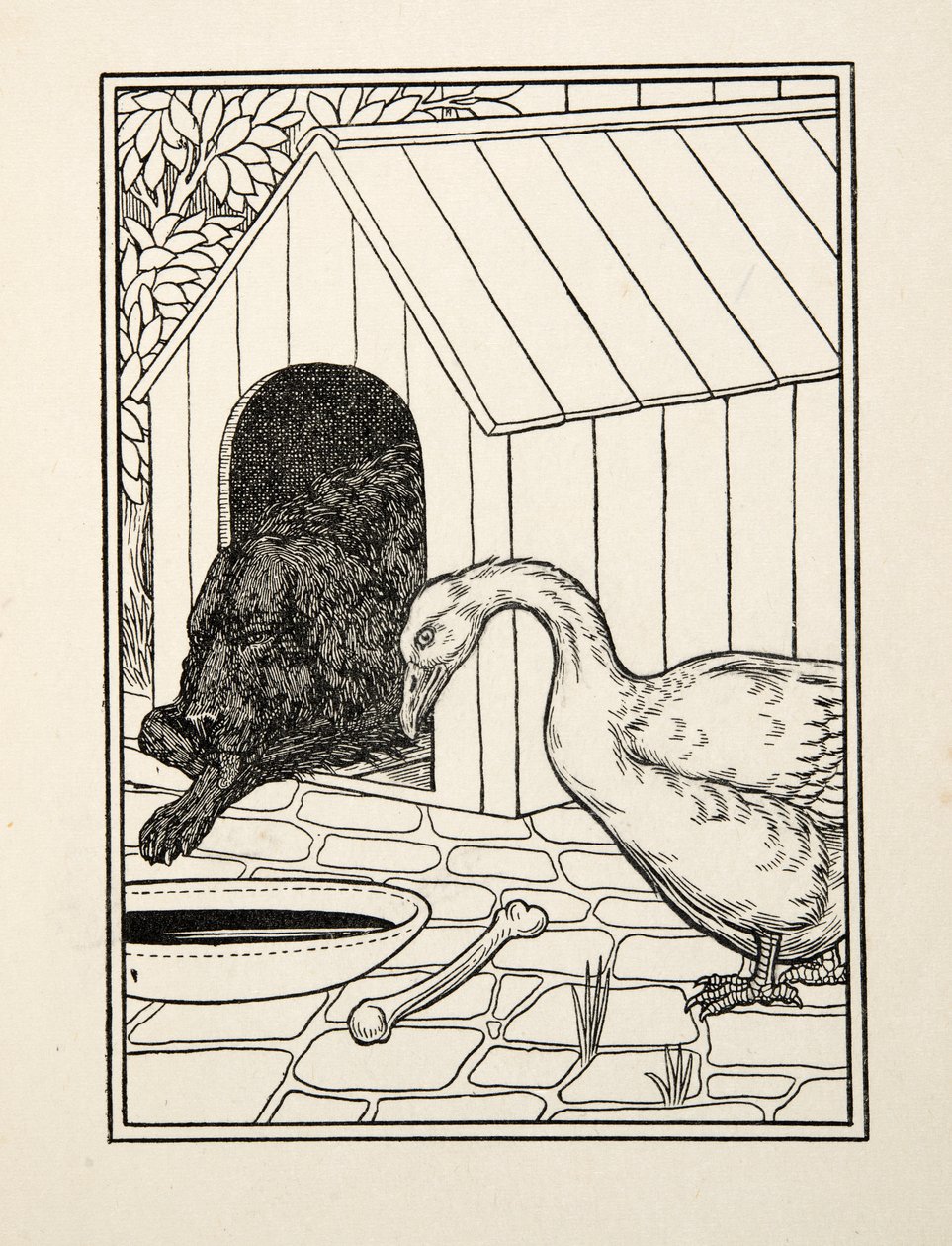 The Dog and the Goose, fra A Hundred Anecdotes of Animals, pub. 1924 av Percy J. Billingshurst