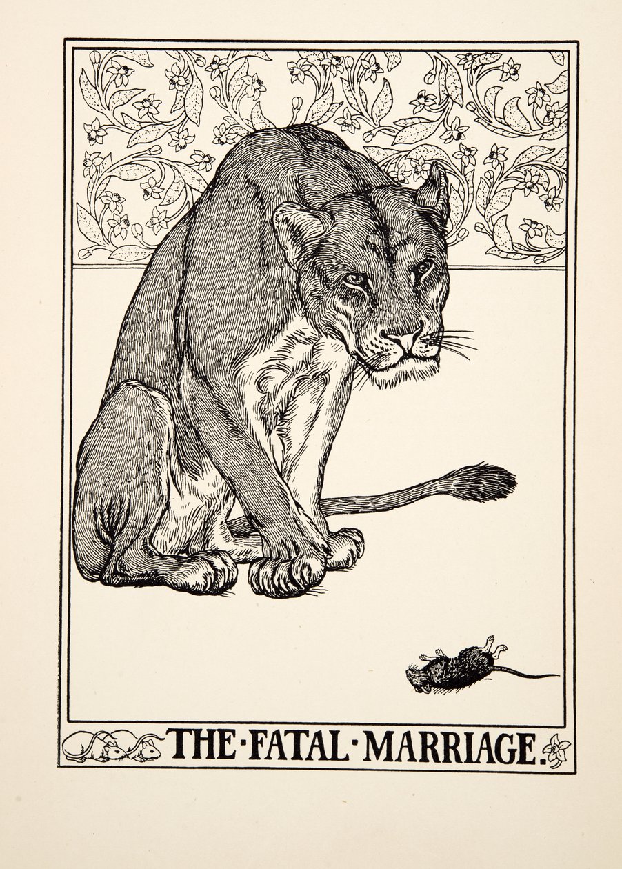 The Fatal Marriage, fra A Hundred Fables of Aesop, pub.1903 av Percy J. Billingshurst