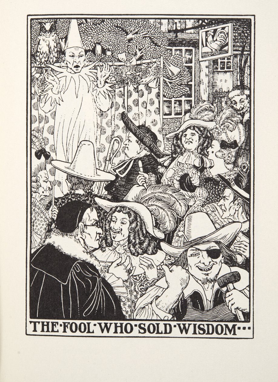 The Fool Who Sold Wisdom, fra Fontaine Fables, pub. 1905 (gravering) av Percy J. Billingshurst
