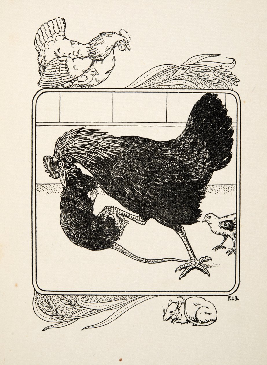 The Heroism of a Hen, fra A Hundred Anecdotes of Animals, pub. 1924 av Percy J. Billingshurst