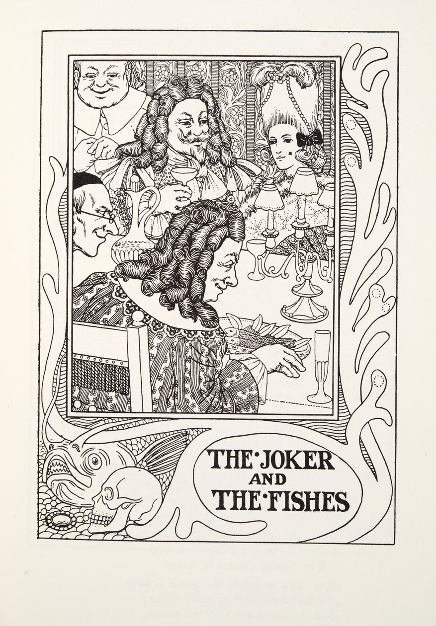 The Joker and the Fishes, fra Fontaine Fables, pub. 1905 (gravering) av Percy J. Billingshurst