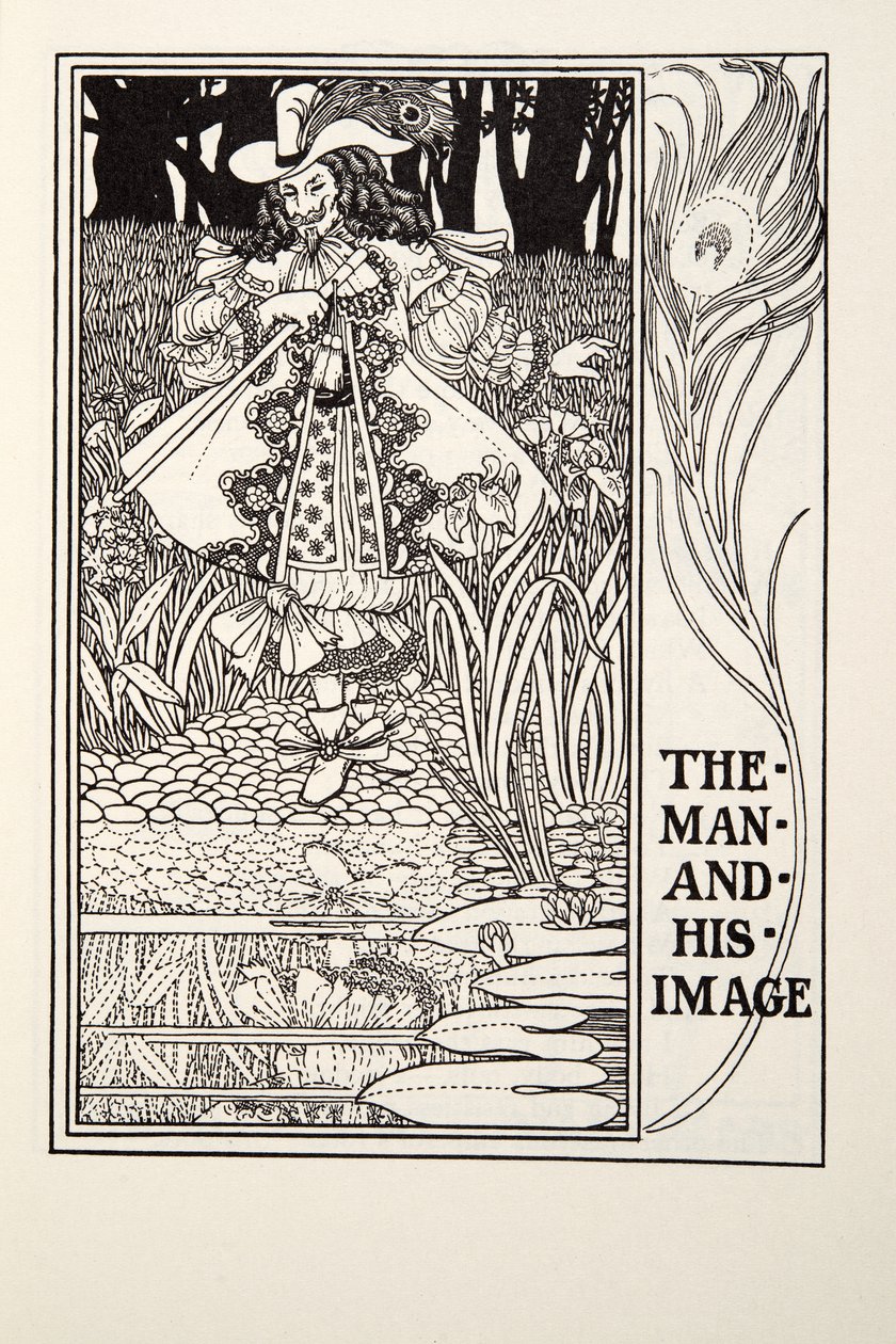 The Man and his Image, fra Fontaine Fables, pub. 1905 (gravering) av Percy J. Billingshurst