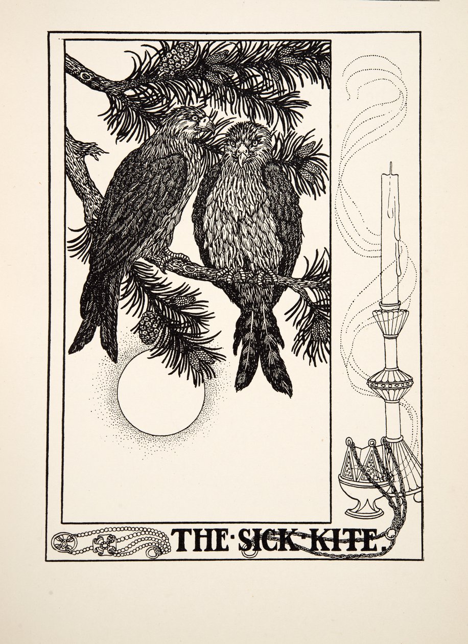The Sick Kite, fra A Hundred Fables of Aesop, pub.1903 av Percy J. Billingshurst