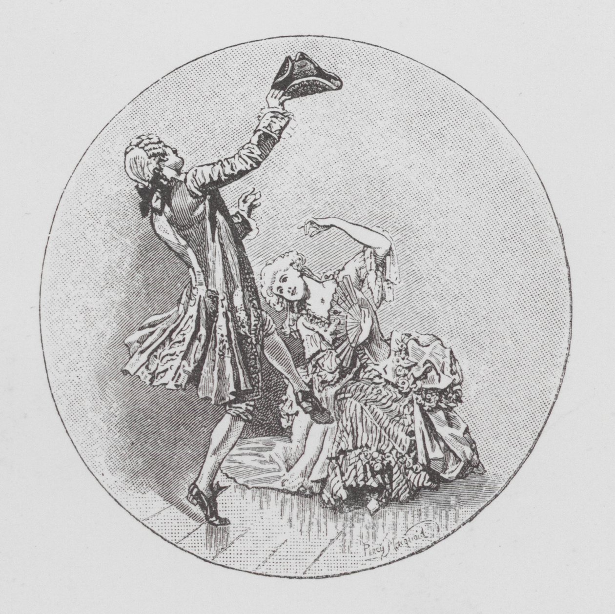 Danser (litho) av Percy Macquoid