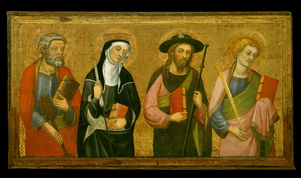 Saint Peter, Saint Claire, Saint James the Great og Saint John the Evangelist av Pere Serra