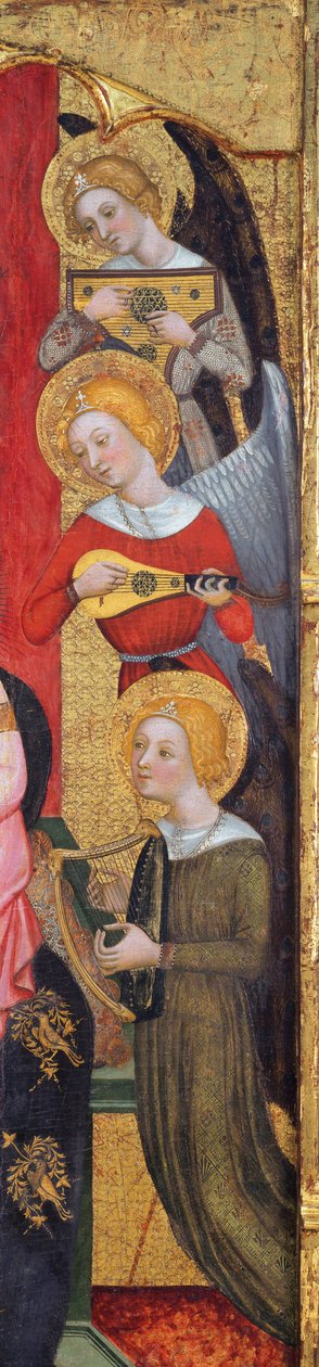 Madonna with Angels Playing Music Detail, ca 1380 av Pere Serra
