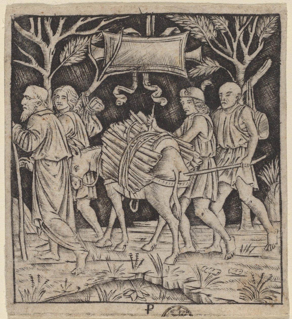 Abraham og Isak på vei til Moria-fjellet av Peregrino da Cesena
