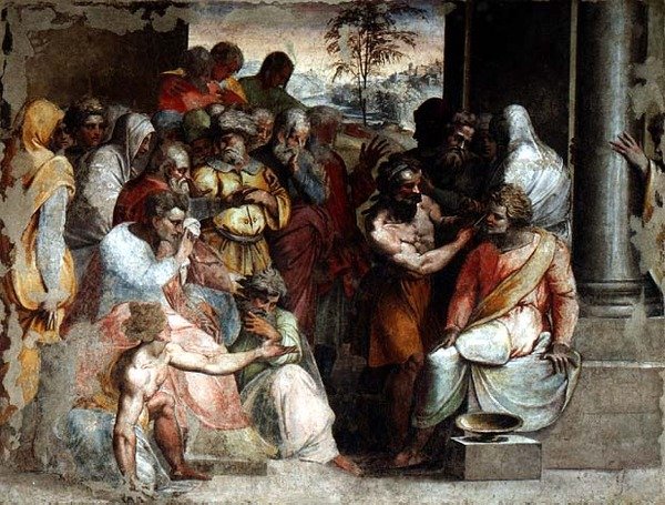 The Judgment of Zaleucus, ca. 1525 (fresco) av Perino del Vaga