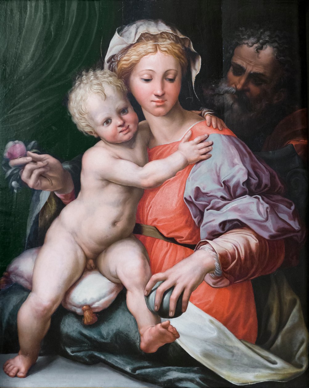 Hellig familie av Perino del (1501 47) Vaga