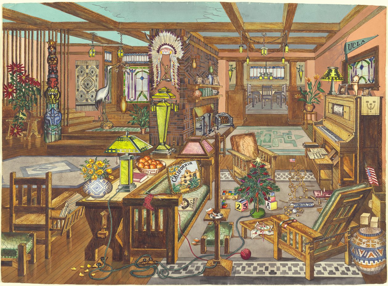 "California Mission Style" interiør av Perkins Harnly