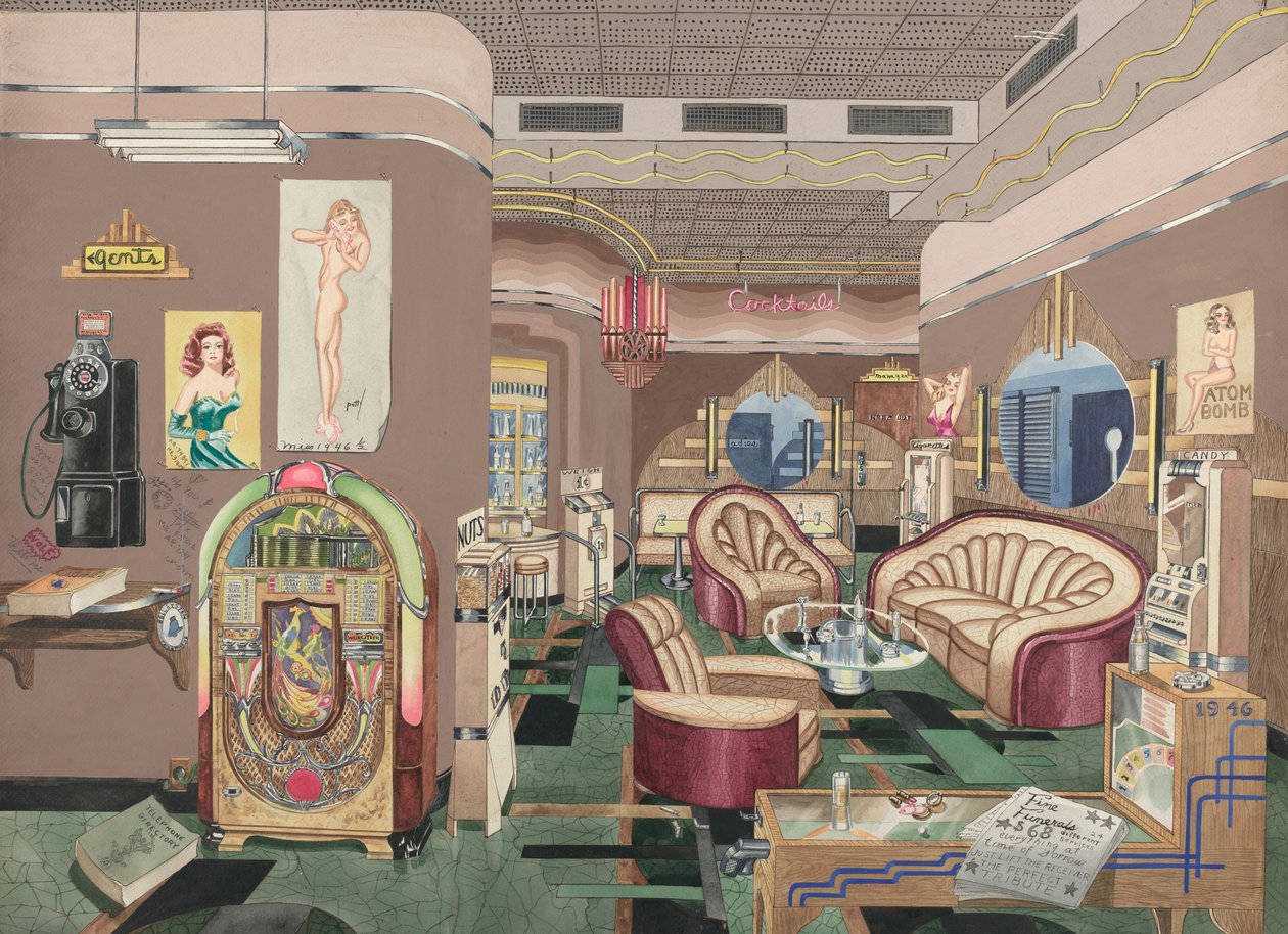 Cocktail Lounge, 1946, 19351942. av Perkins Harnly