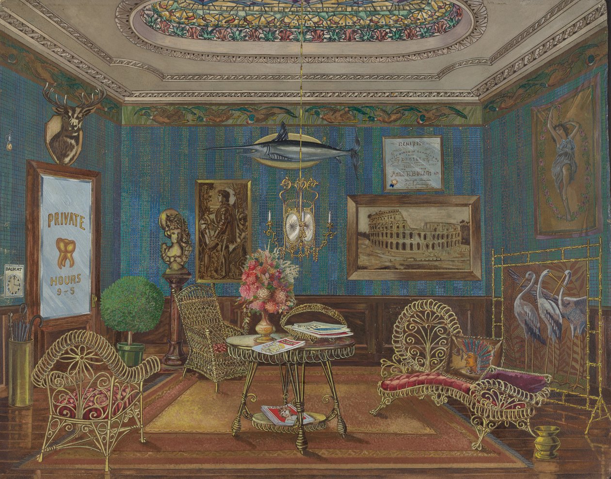 Tannlegens venterom, 19351942. av Perkins Harnly
