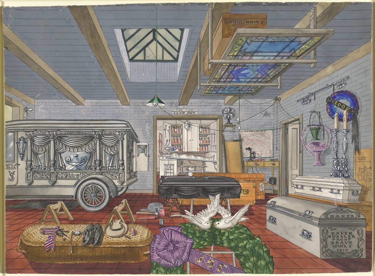 Garage of Funeral Parlour, 1917 av Perkins Harnly
