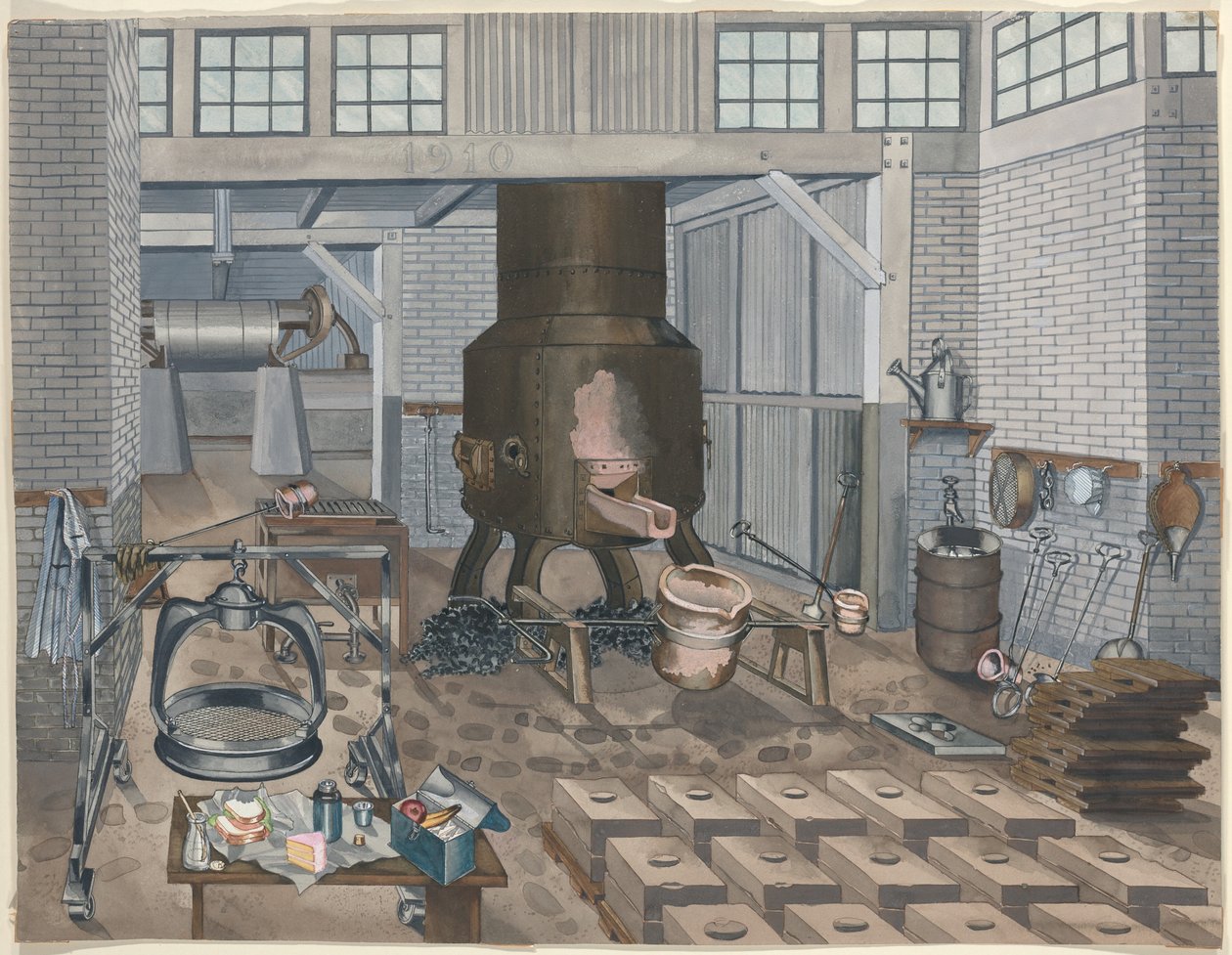 Jernstøperi, 1910, 19351942. av Perkins Harnly