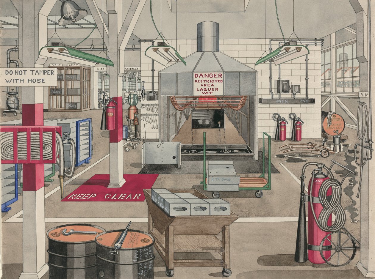 Japansk lakkdyppekar, 1946. av Perkins Harnly