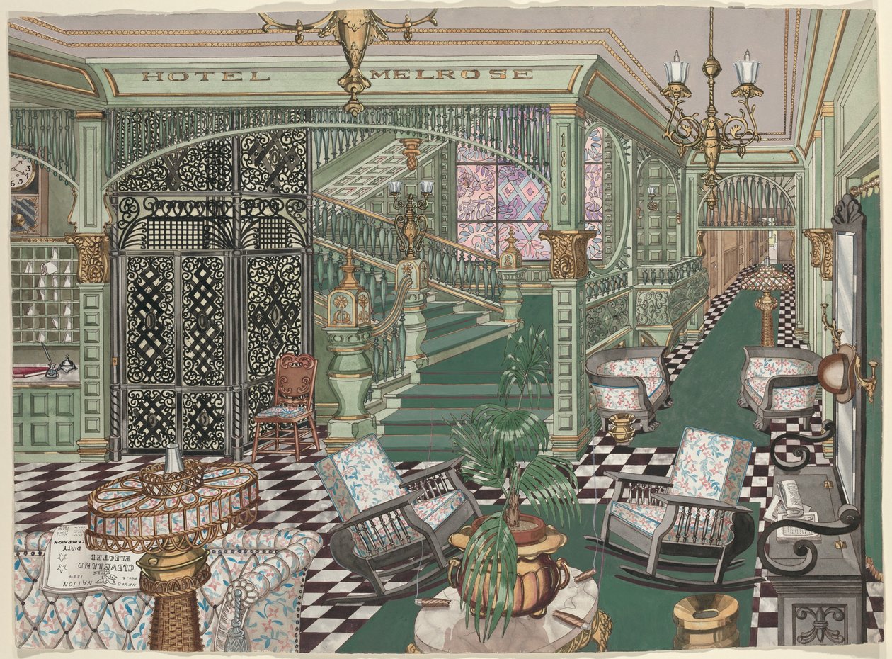 Melrose Hotel Lobby, 1880 av Perkins Harnly