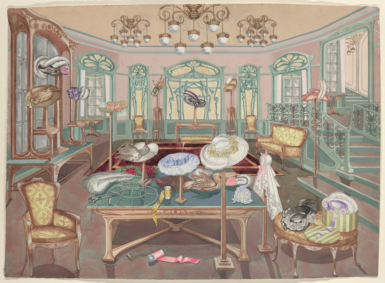 Millinery Shop, 1905 av Perkins Harnly