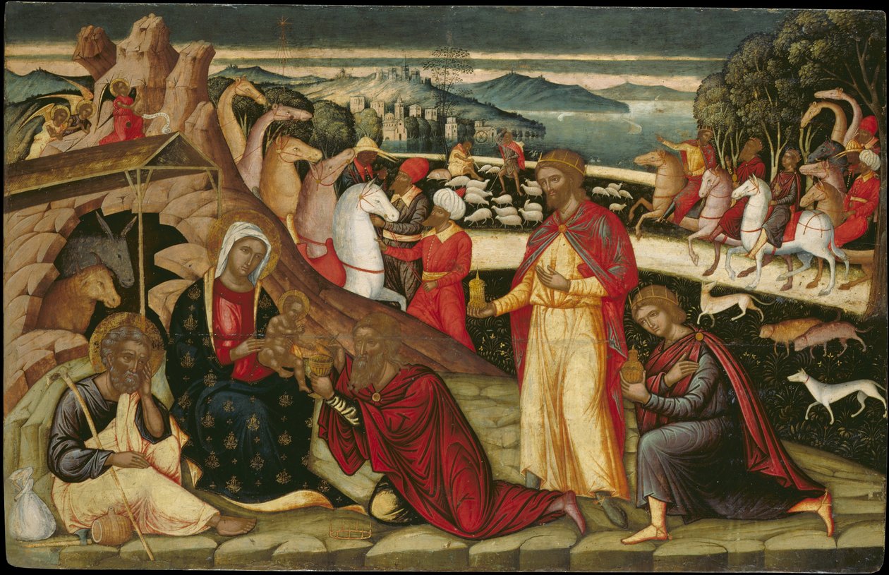 Tilbedelsen av magiene, ca. 1525 av Permeniatis Ioannis