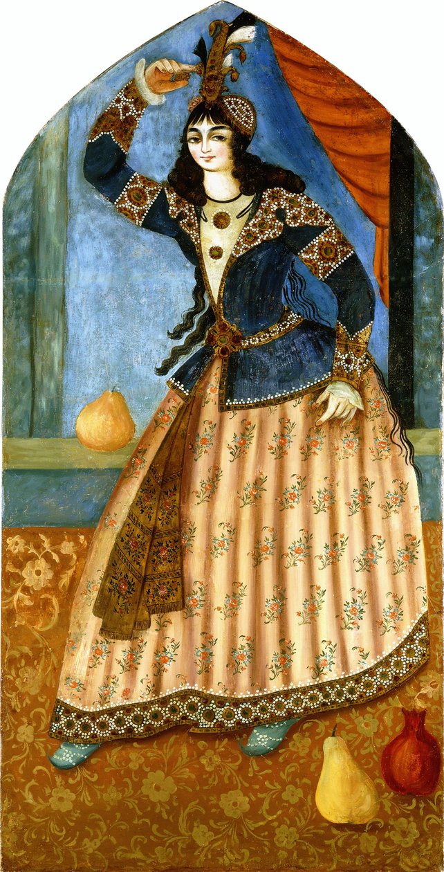 En dansende jente, ca. 1850-1900 av Persian School