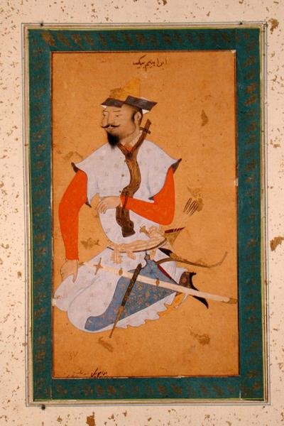 A Turkoman Prisoner of the Mughals, fra Large Clive Album av Persian School