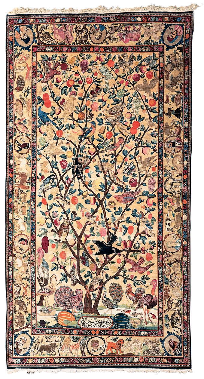 Et fint Kirman-teppe, 1898-99 av Persian School