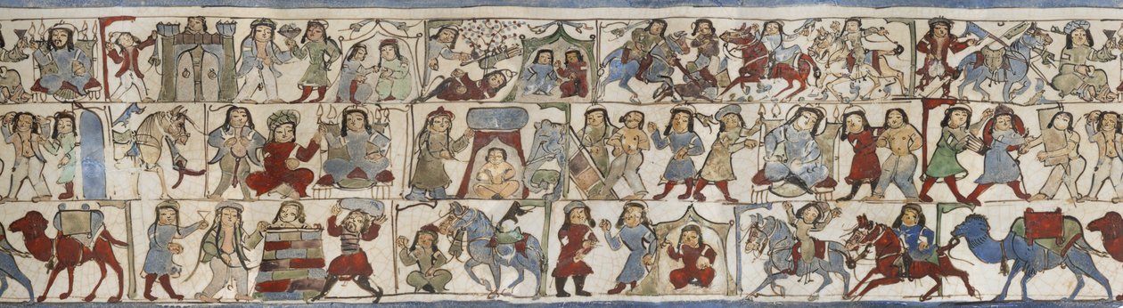 Beger som viser "Shahnama", Kashan, Iran, Saljuq-perioden, slutten av 1100-tallet av Persian School