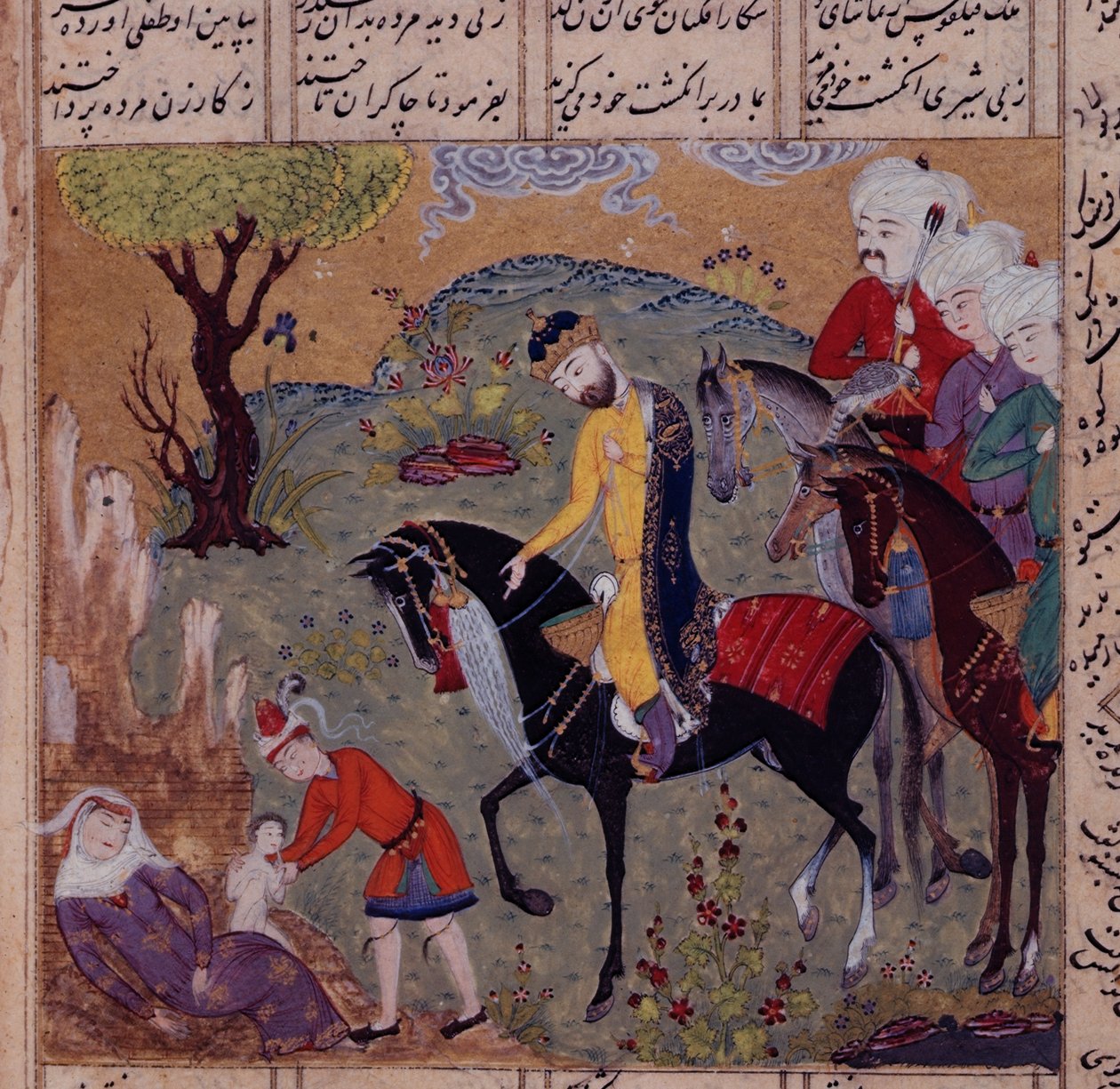 Fol.306v The Birth of Iskandar, fra 