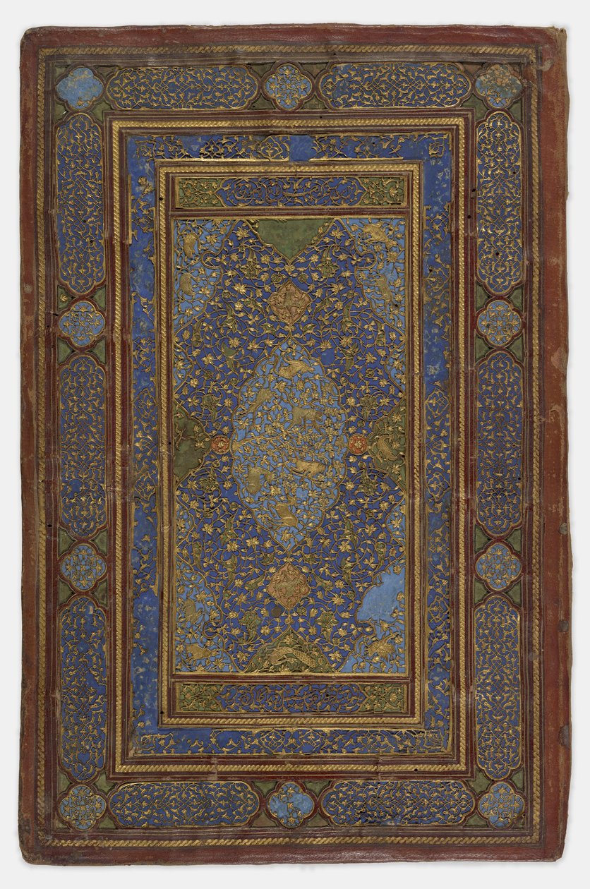 Innsiden av et bokomslag, 1500-30 av Persian School