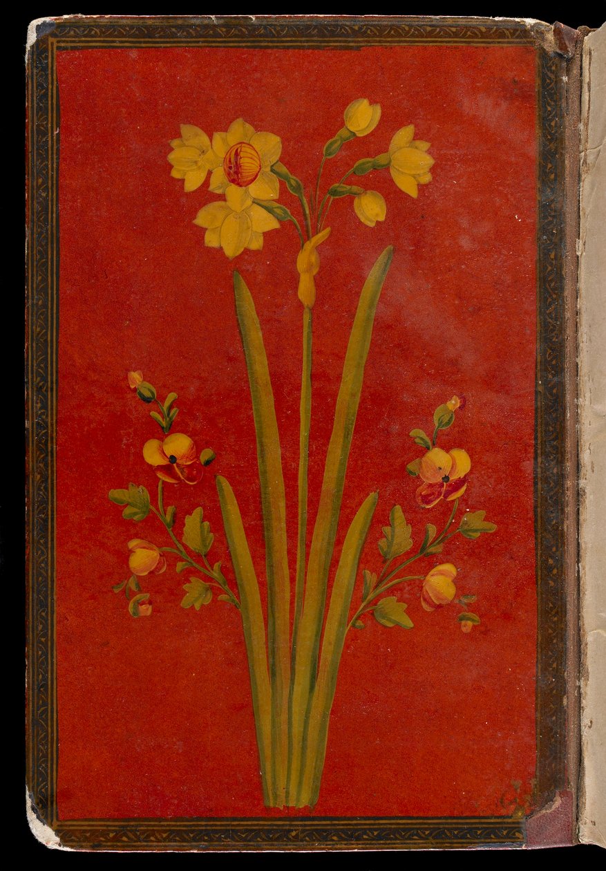Khamsa (kvintett) av Nizami (d.1209) Shiraz, Fars, sannsynligvis Iran, 1433-34 (ugjennomsiktig akvarell, blekk og gull på papir) av Persian School