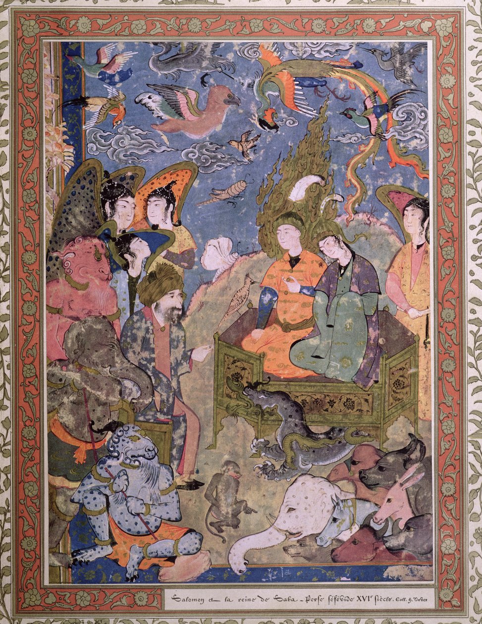 Kong Salomo og dronningen av Saba, etter en original miniatyr av Persian School