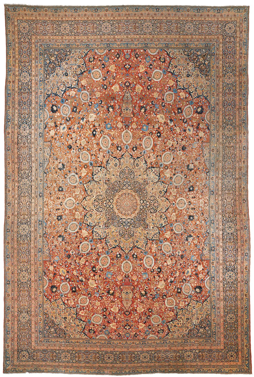 Stort Tabriz-teppe, av Ardebil-design, nordvest i Persia, ca. 1880 av Persian School