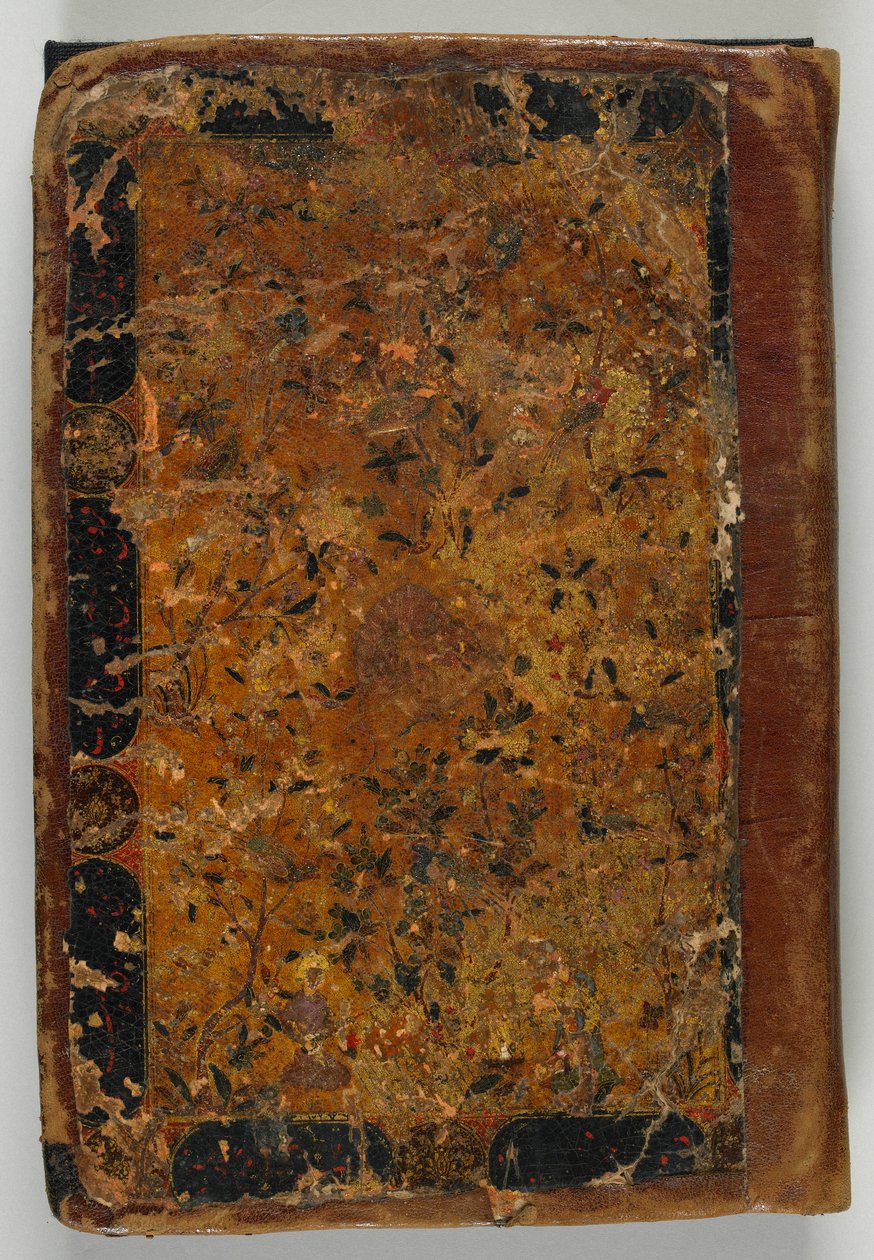 Originalbind fra S1986.44.1, muligens Tabriz, Iran, Safavid-perioden, 1549-50 (ugjennomsiktig akvarell og lakk) av Persian School