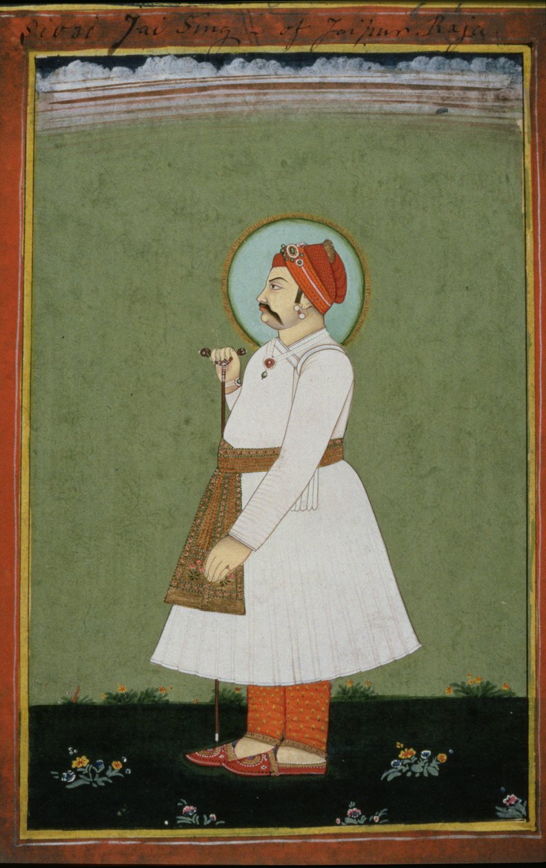 Portrett av Maharaja Jai Singh II (1700-44) av Jaipur av Persian School