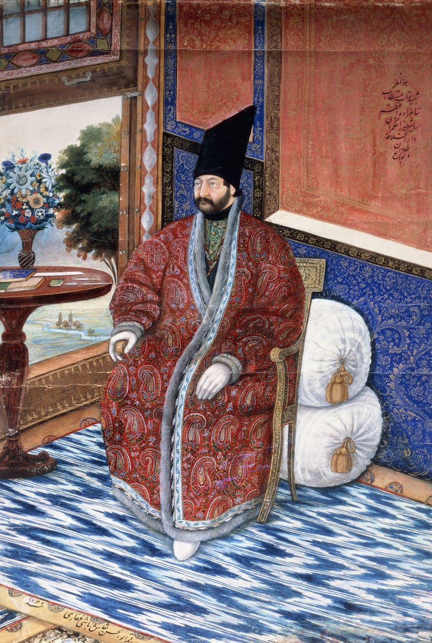Portrett av prins Ardshir Mirza, ca. 1852-3 av Persian School