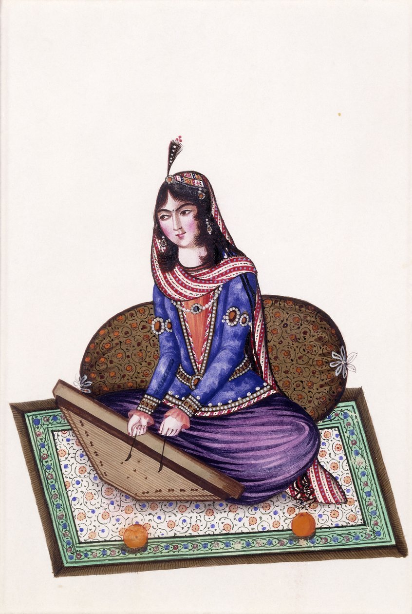 Portrett av en musiker, 1800-tallet av Persian School