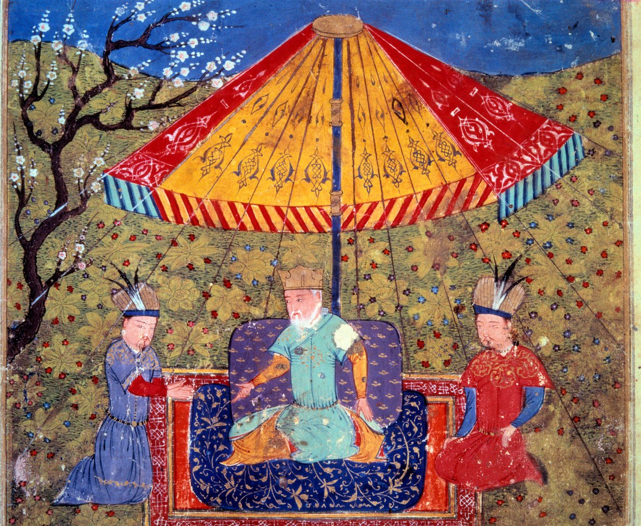 Representasjon av den mongolske keiseren Genghis Khan av Persian School