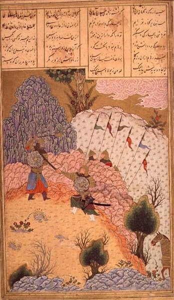 Soldater som kjemper av Persian School