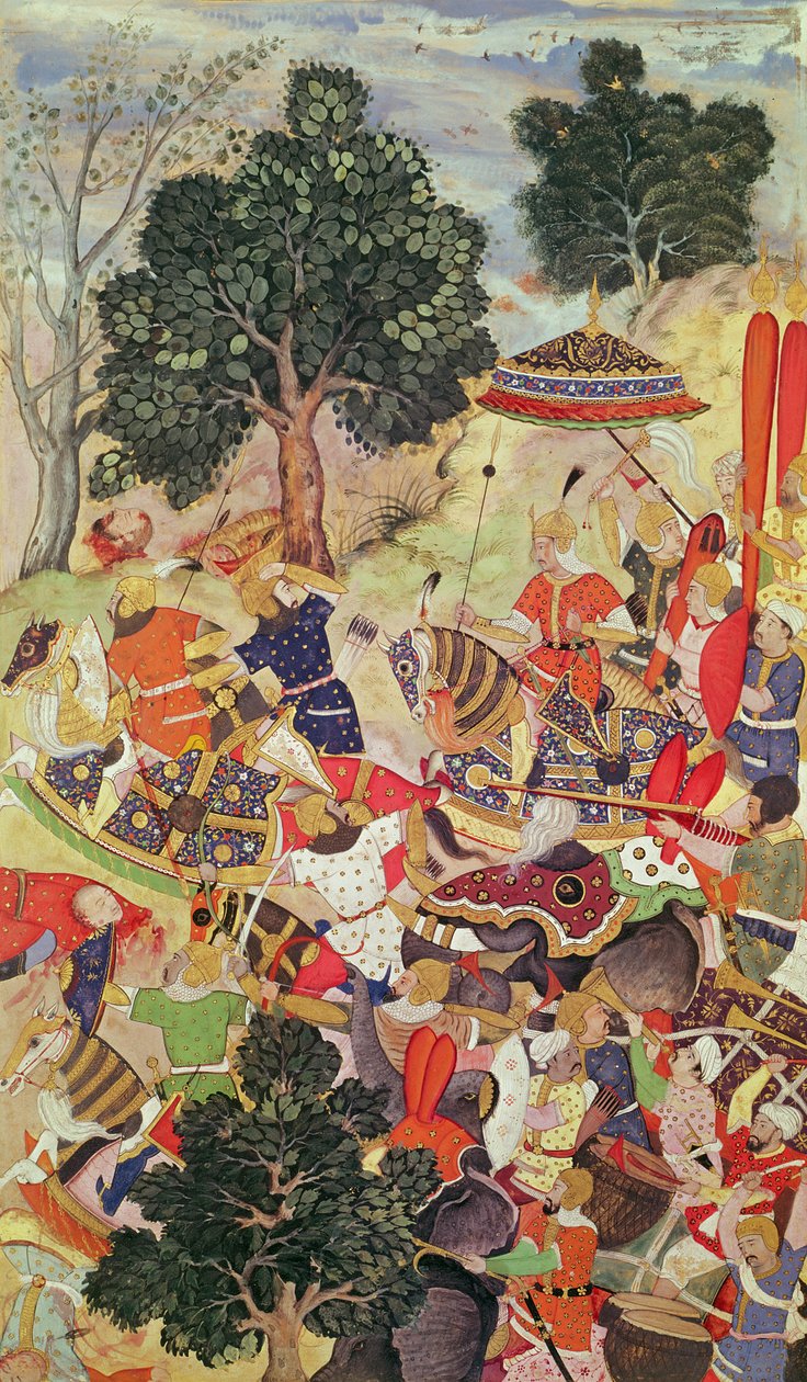 Fangsten av Bakadur Khan av Persian School