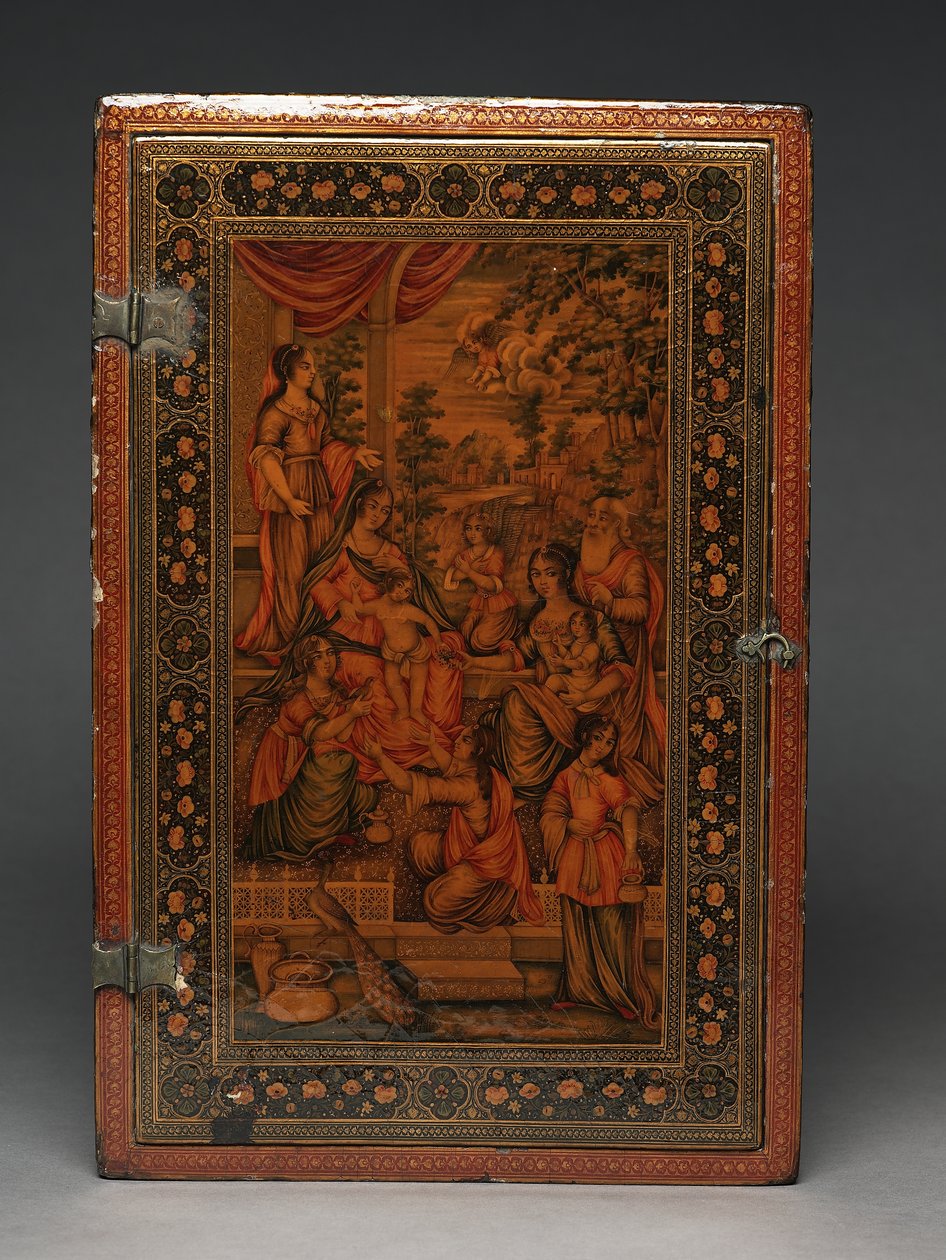 Verktøysett som viser den hellige familie, ca. 1830 (blandet media) av Persian School