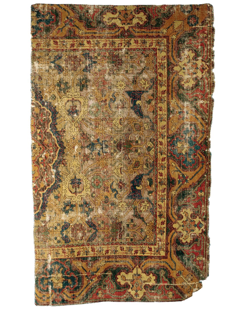Uvanlig lite Tabriz-medaljongteppefragment, Nordvest-Persia, første halvdel av 1500-tallet av Persian School