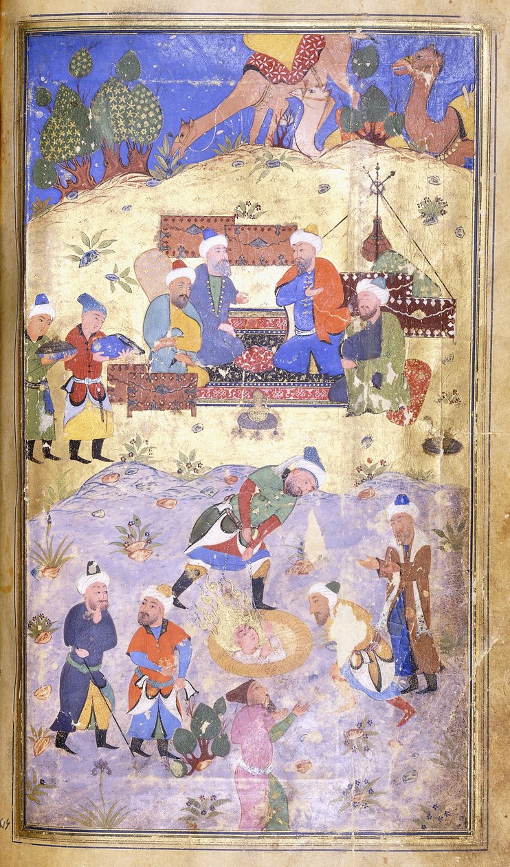 Yusuf blir reddet fra gropen, ca. 1492-3 av Persian School